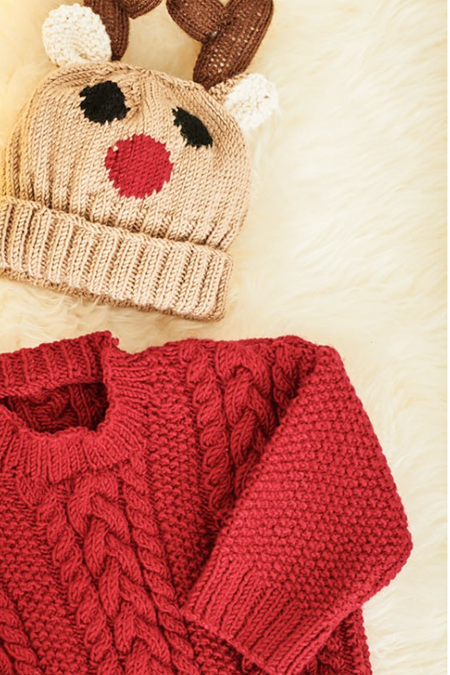 Stylecraft 9869 Sweater, Hat and Reindeer Toy Double Knit