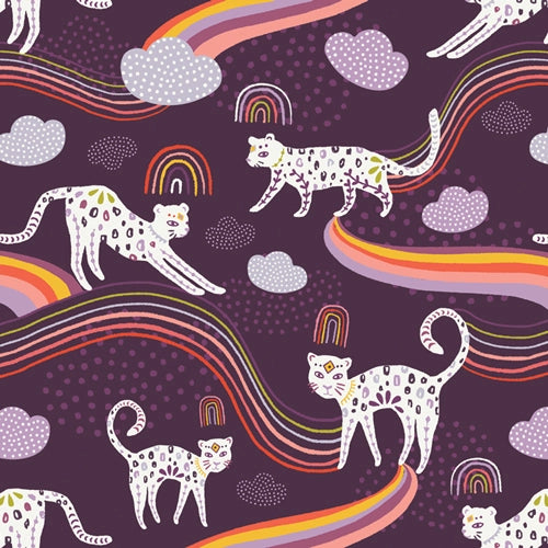 100% Premium Cotton - Rainbow Jaguar