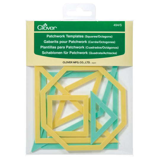 Clover Patchwork Templates (Squares/Octagons) 7pcs