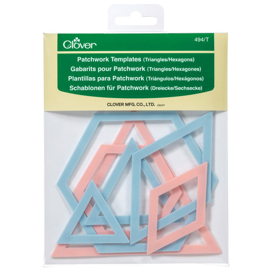 Clover Patchwork Templates (Triangles/Hexagons) 7pcs