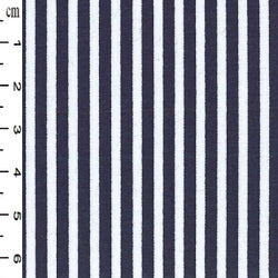100% Cotton Stripe Narrow Navy