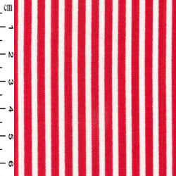 100% Cotton Stripe Narrow Red