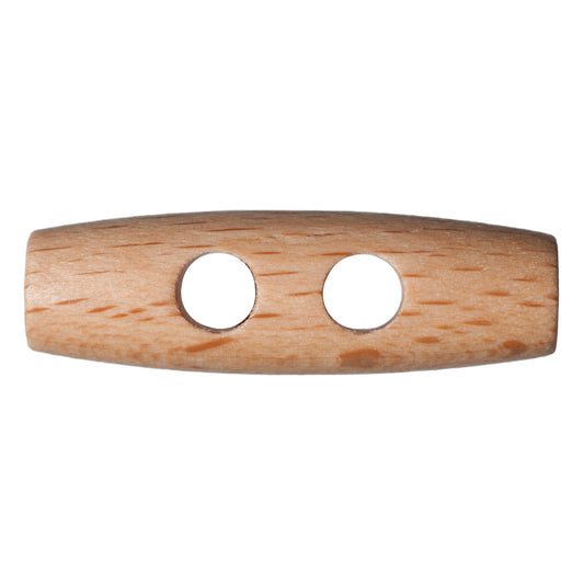 Wooden Toggle 2-hole 40mm