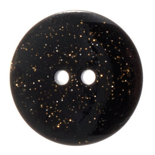 Glitter Buttons Black 20mm