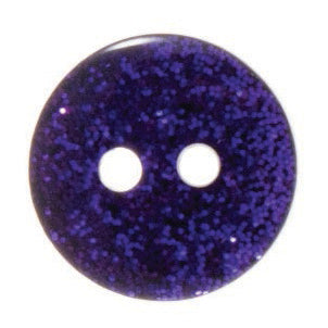 Glitter Shiny Buttons Purple 12mm