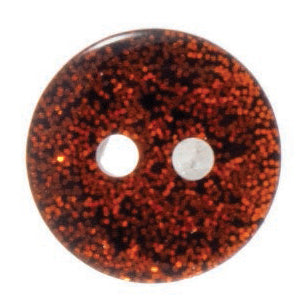 Glitter Shiny Buttons Orange 12mm
