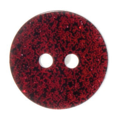 Glitter Shiny Buttons Red 18mm