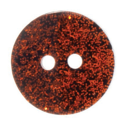 Glitter Shiny Buttons  Orange 18mm