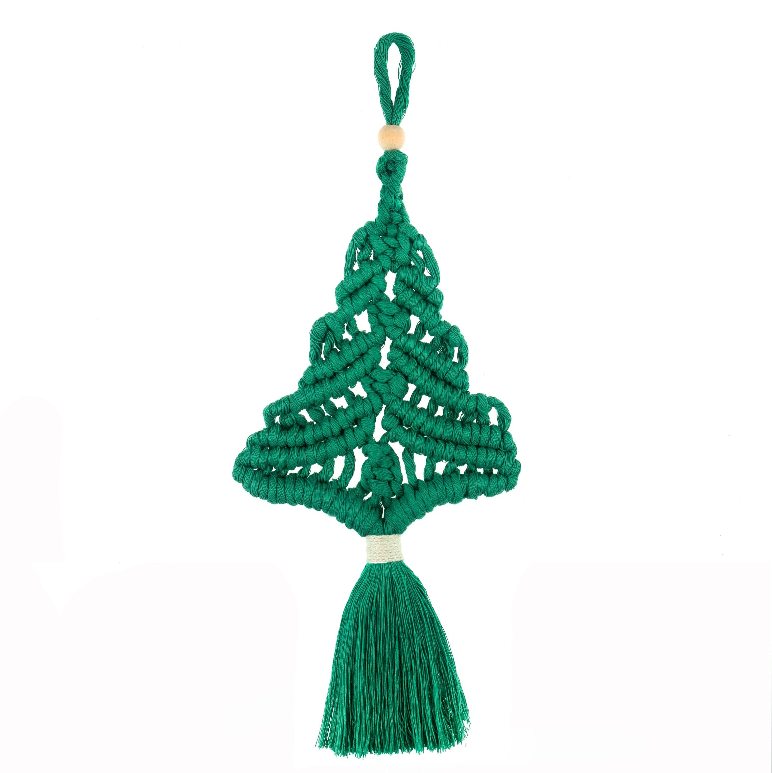 Macramé Kit: Decoration: Christmas Tree: Green