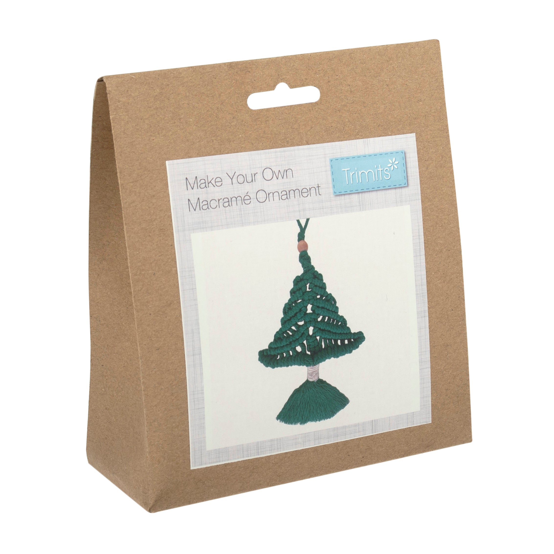 Macramé Kit: Decoration: Christmas Tree: Green