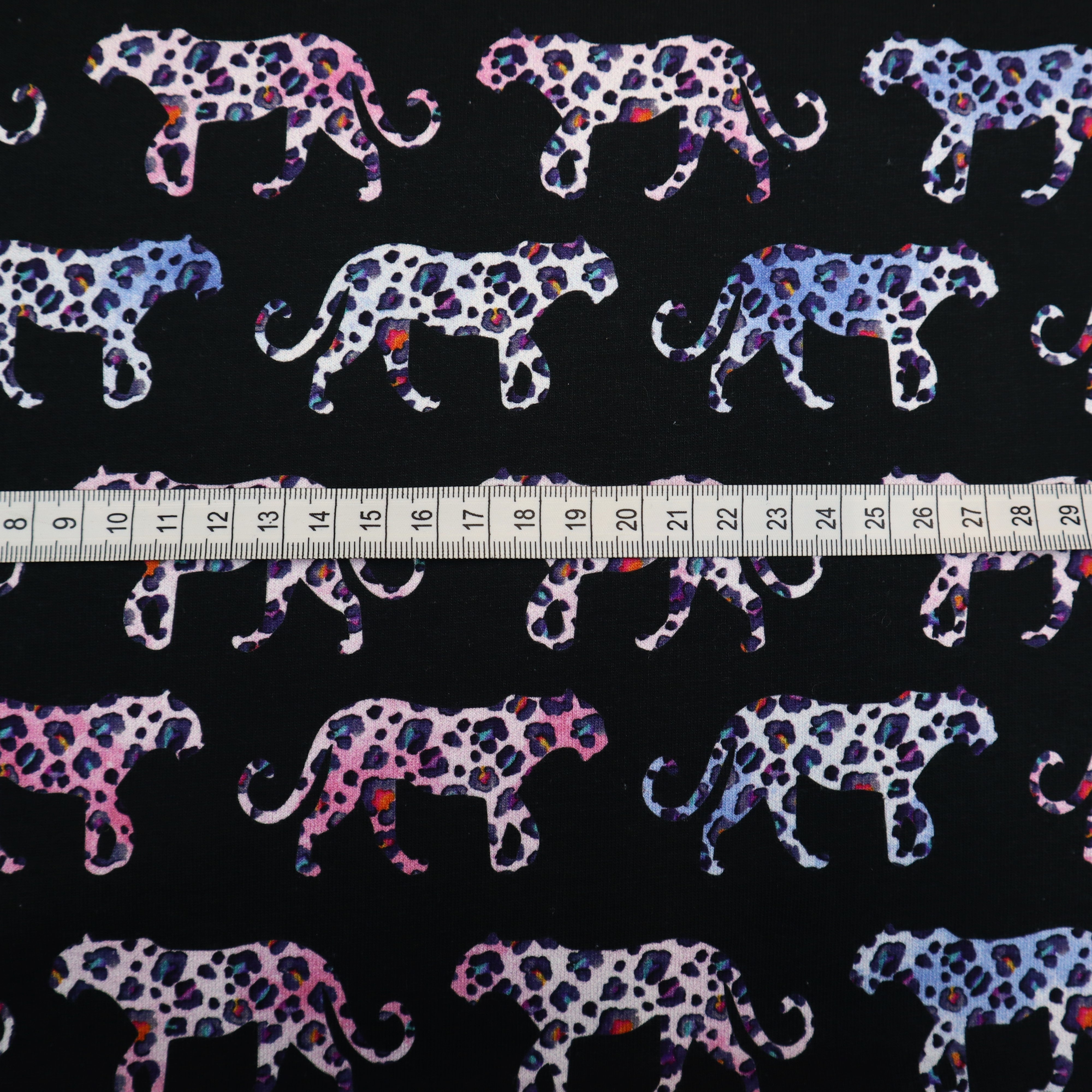 Brushed Back Cotton Jersey Leopard Print