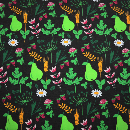 SALE Organic Cotton Jersey in Spring Pear Print