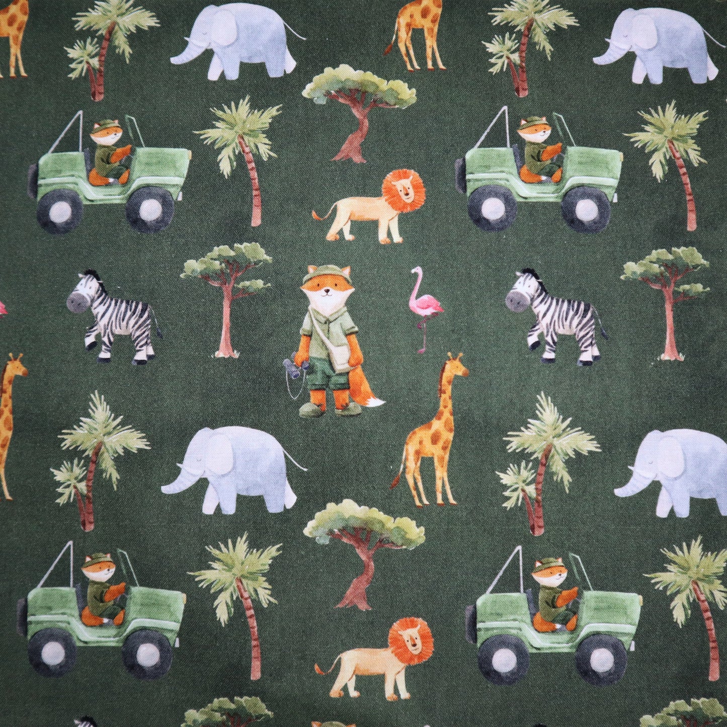 100% Cotton in On Safari Print