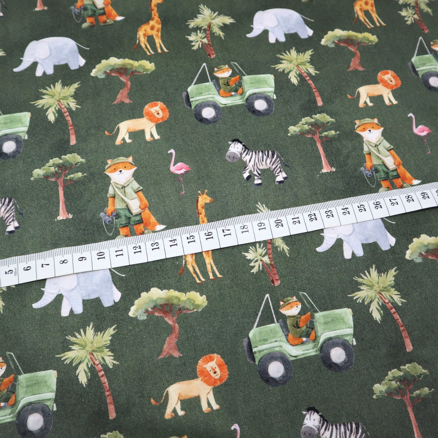 100% Cotton in On Safari Print