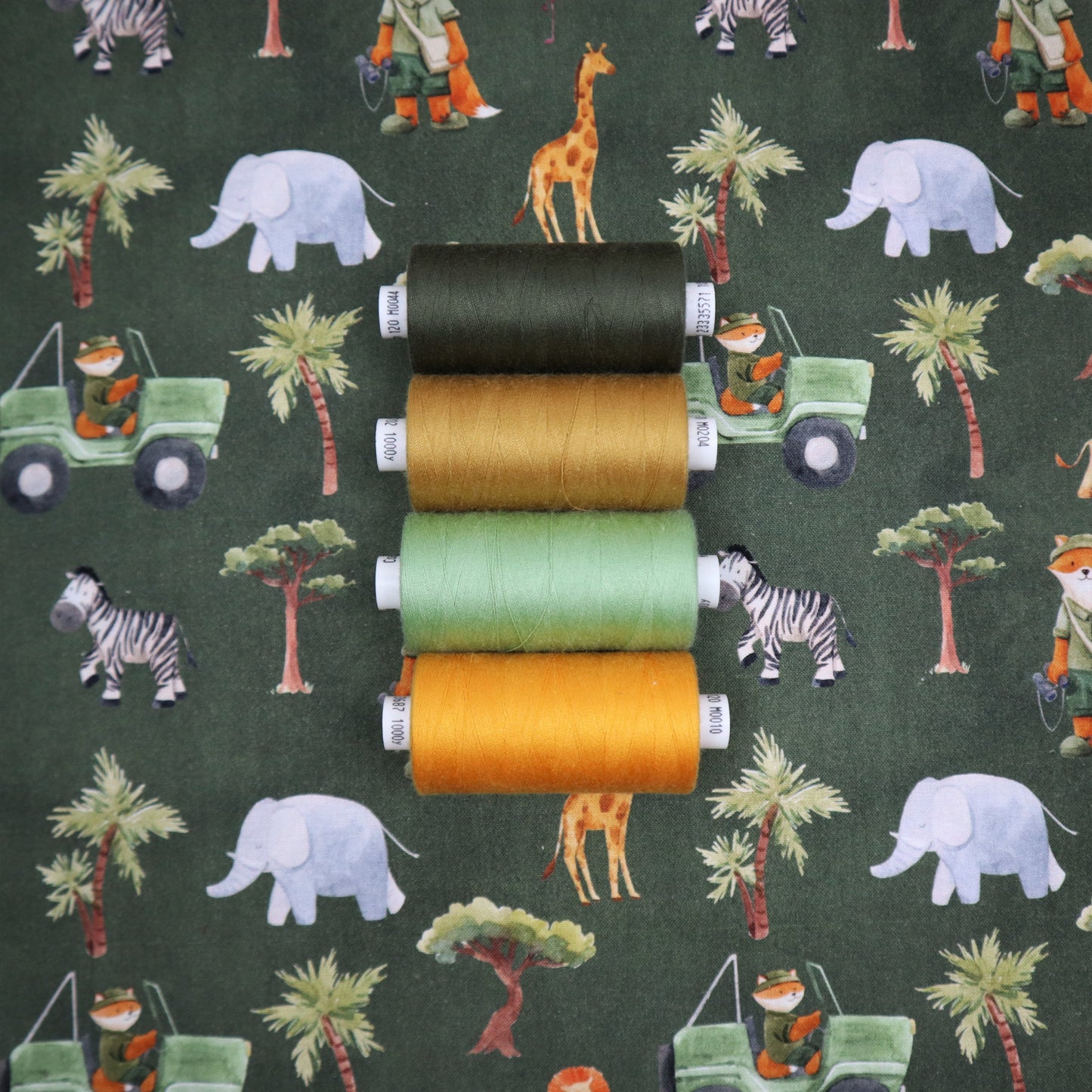 100% Cotton in On Safari Print