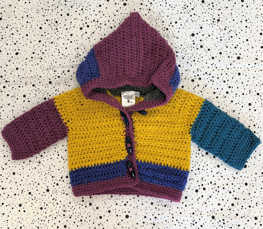 Hand Crochet Hooded Jacket Age Newborn