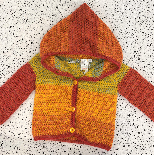 Hand Crochet Hooded Jacket Age 1-2 Years