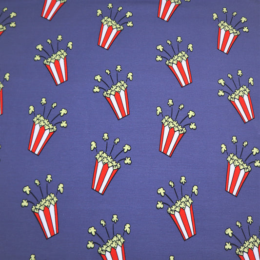 SALE Organic Cotton Jersey in Popcorn Print
