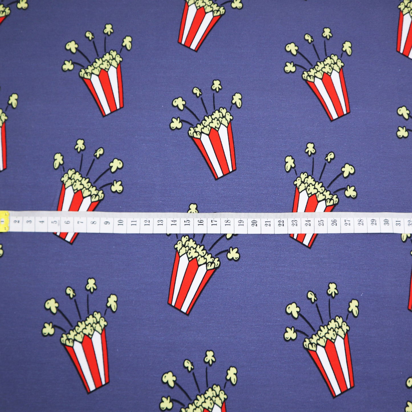 SALE Organic Cotton Jersey in Popcorn Print