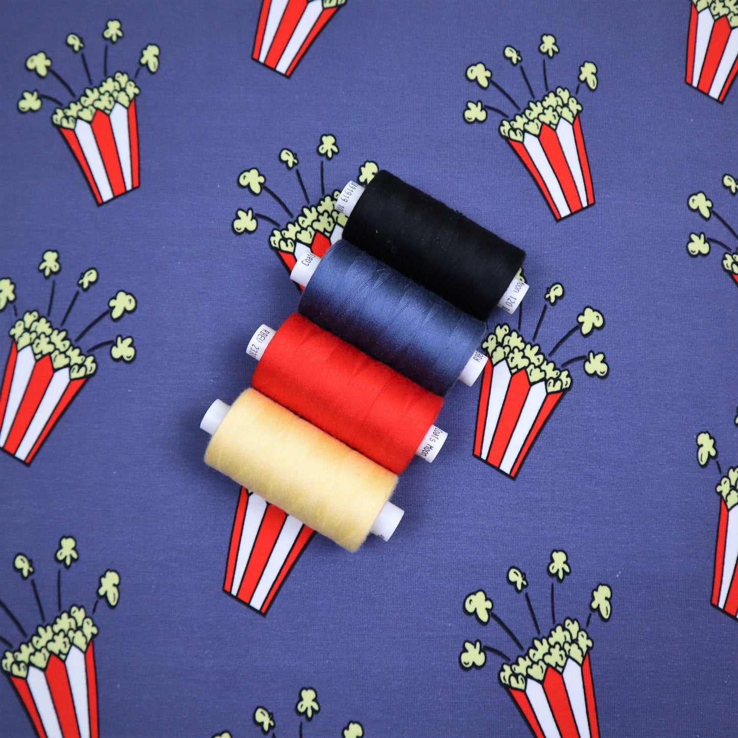 SALE Organic Cotton Jersey in Popcorn Print