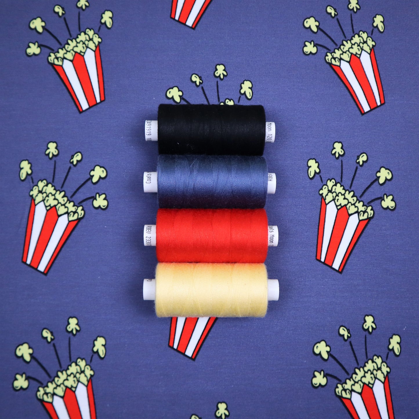 SALE Organic Cotton Jersey in Popcorn Print