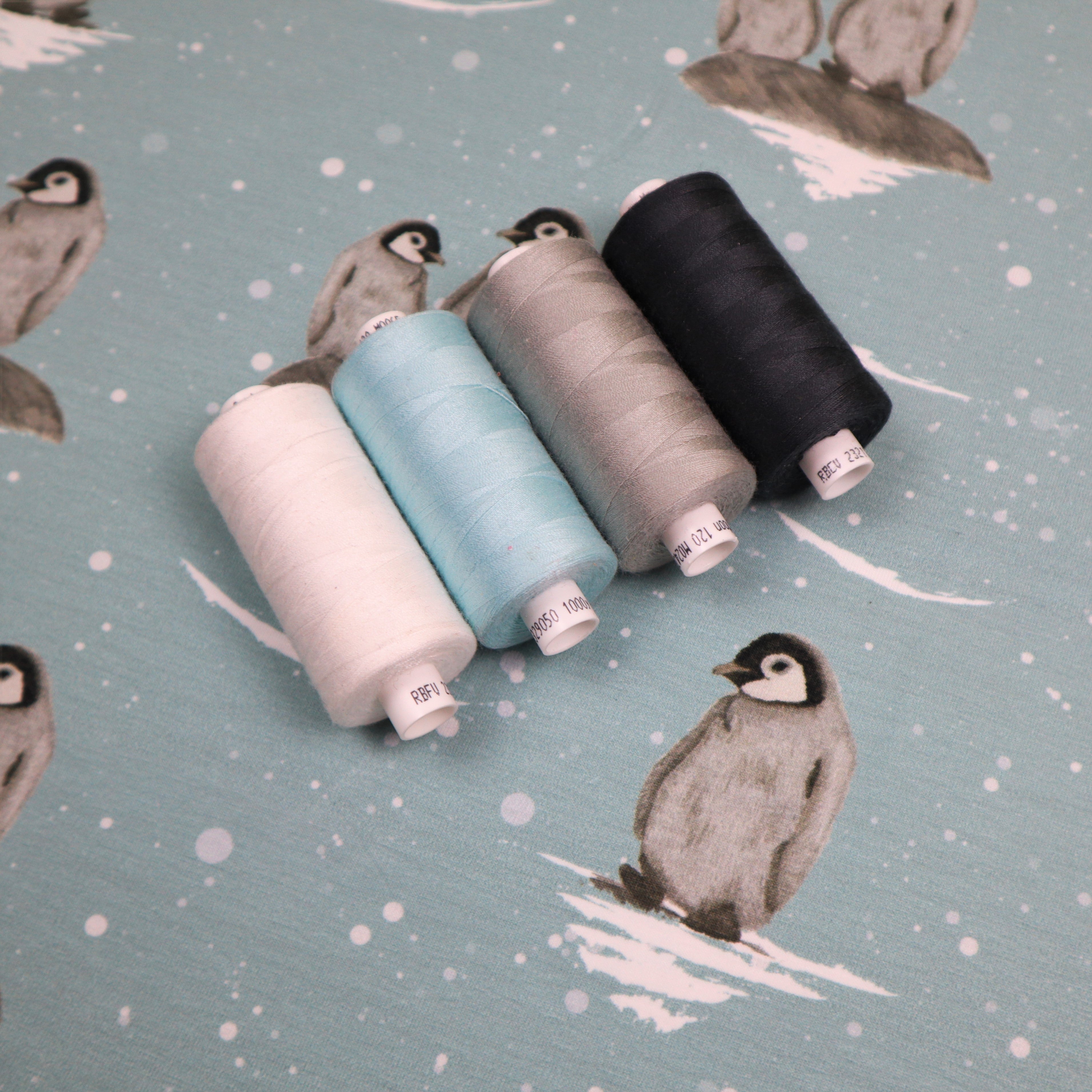 SALE Organic Cotton Jersey in Penguin Print