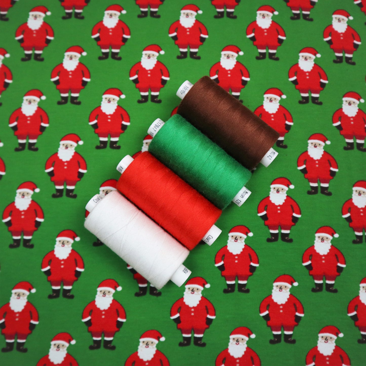 Cotton Jersey in Santa Claus Print
