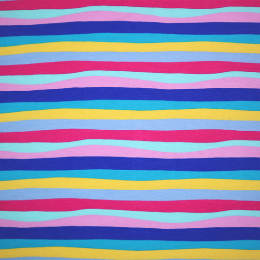 SALE Cotton Jersey in Pastel Multicoloured Stripes