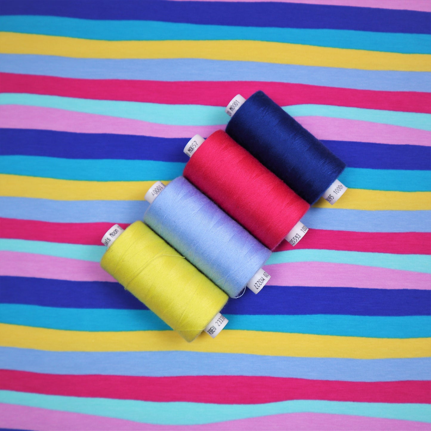 SALE Cotton Jersey in Pastel Multicoloured Stripes