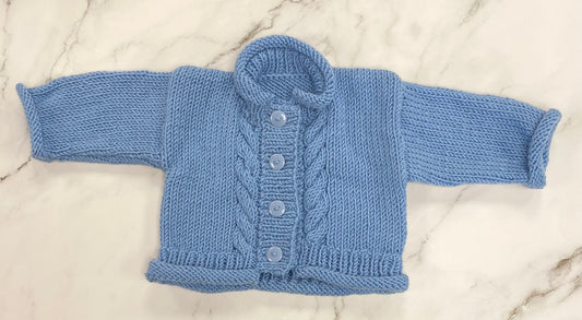 Blue Knitted Cardigan