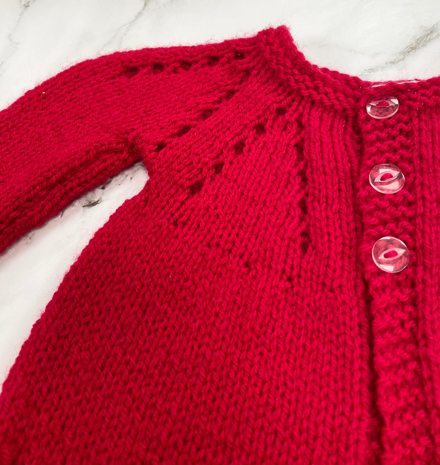 Hand Knitted Cardigan Age 0-3 Months