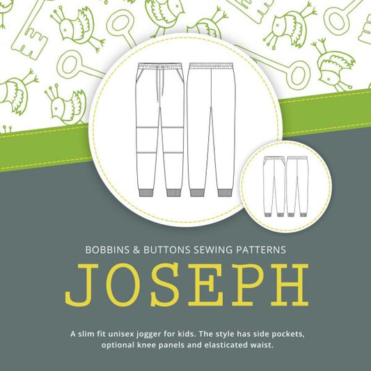 Children's Jogging Trouser Pattern - Joseph From Bobbins and Buttons