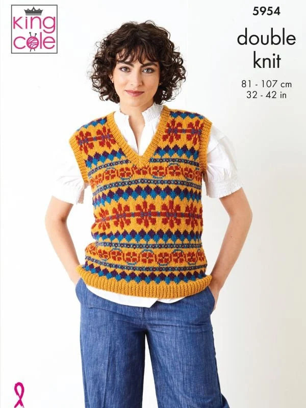 King Cole 5954  Ladies Cardigan and Pull Over