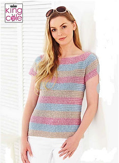 King Cole Crochet top and Cradigan Double Knit 5504