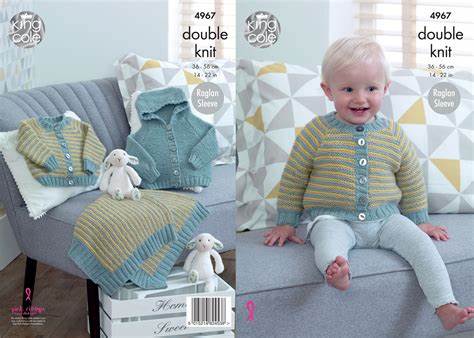 King Cole Hooded Jacket, Cardigan and Blanket Knitted  DK 4967