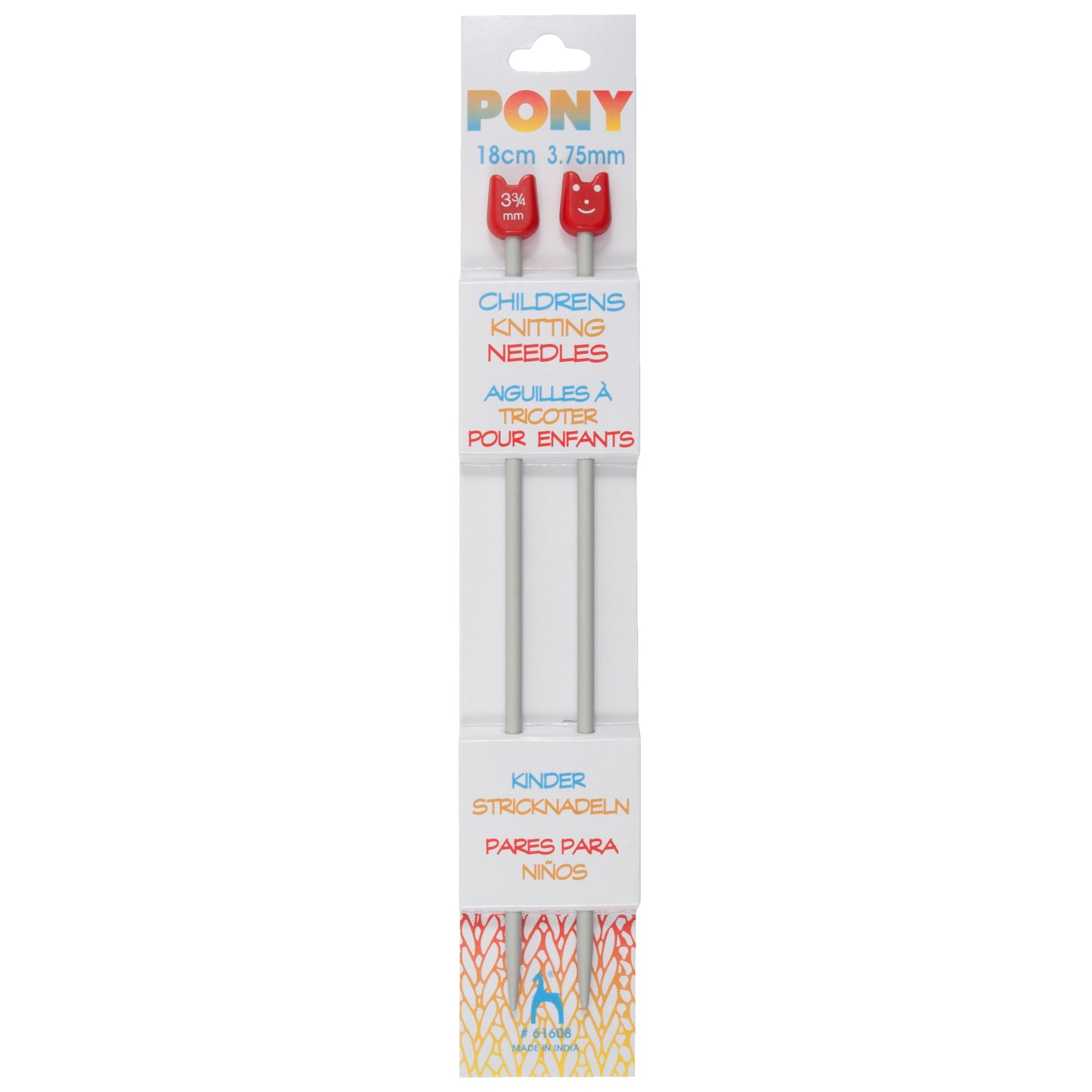 Pony  Single-Ended: Aluminium: Children's Knitting Needles 3.75mm