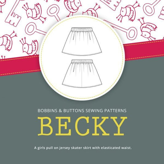 Girls Skirt Pattern - Becky From Bobbins and Buttons