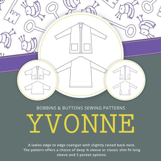 Adult Coatigan Pattern - Yvonne From Bobbins and Buttons