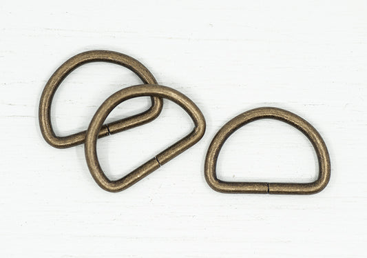 25mm D-ring  Antique Brass
